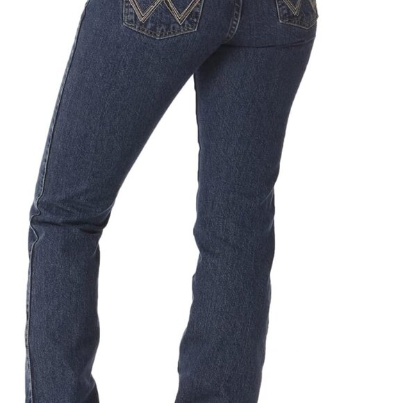 Womens Cash Mid Rise Vented Hem Riding Jeans Boot Cut Comfortable Fit - Picture 3 of 6